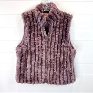 🌺3 FOR $20🌺 - FU DA Faux Fur Reversible Teddy vest Large purple